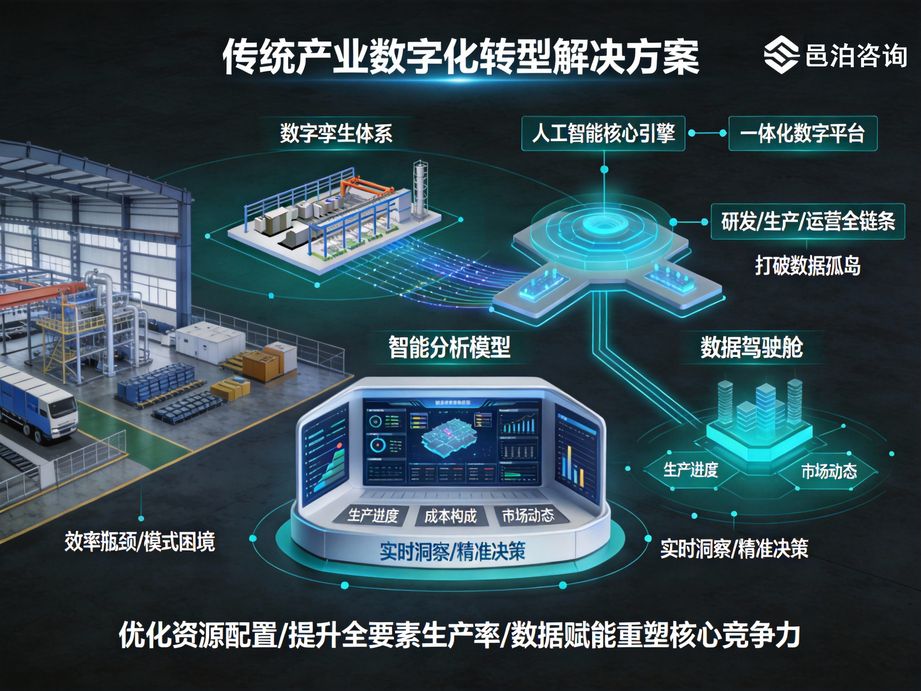 邑泊咨詢整合人工智能前沿技術，為企業(yè)數(shù)字化轉(zhuǎn)型提供從規(guī)劃設計到落地實施的一站式專業(yè)咨詢服務。