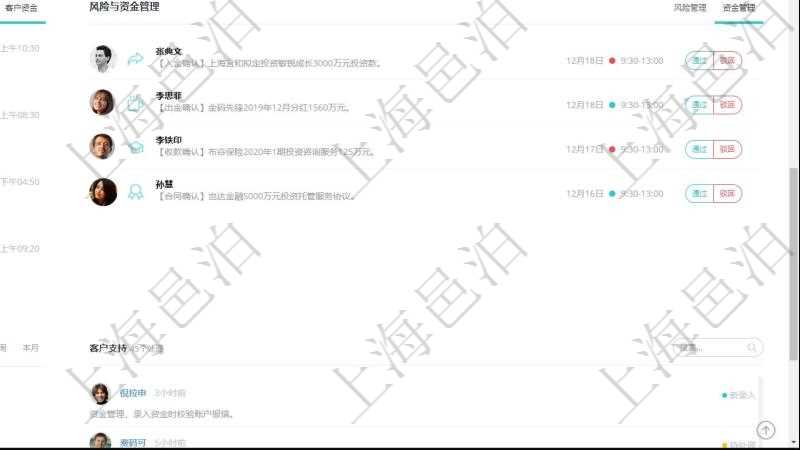 項目管理軟件證券投資基金管理總經理儀表盤可以查看業(yè)務溝通，比如投資點評、客戶資金，同時也可以查看風險與資金管理，比如風險管理和資金管理?？梢允褂蔑瀳D查看資金規(guī)模和客戶來源。