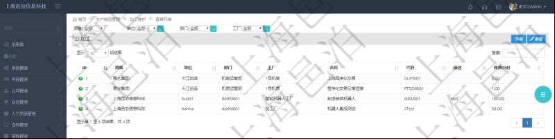 在項(xiàng)目管理軟件MES生產(chǎn)制造管理系統(tǒng)查詢加工返回的列表信息有：?jiǎn)挝弧⒉块T(mén)、工廠、名稱、代碼、描述、耗費(fèi)小時(shí)。
