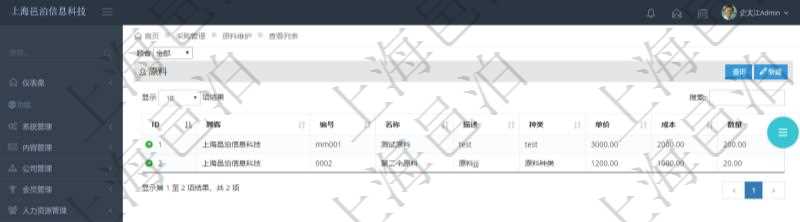 在項(xiàng)目管理軟件里可通過(guò)采購(gòu)管理系統(tǒng)查詢返回采購(gòu)原料信息，比如：原料編號(hào)、名稱、描述、種類、單價(jià)、成本、數(shù)量等。