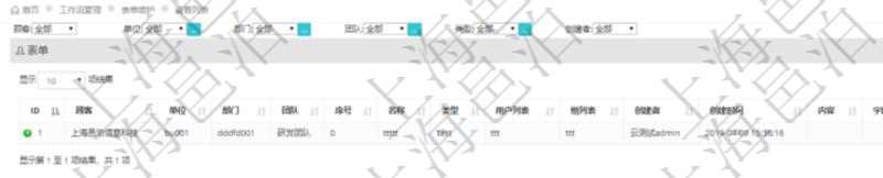 在項目管理軟件工作流管理系統(tǒng)查詢返回表單列表時返回的字段信息有：單位、部門、團隊、序號、名稱、類型、用戶列表、組列表、創(chuàng)建者、創(chuàng)建時間、內(nèi)容、字段列表、是否激活狀態(tài)等。
