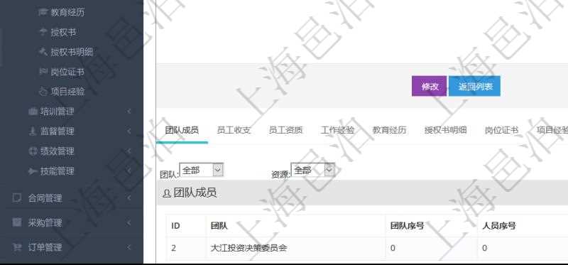 項(xiàng)目管理軟件人力資源管理模塊員工基本信息資料明細(xì)查詢除了包括姓名、代碼、描述、財(cái)務(wù)人、登錄賬戶、工號(hào)、性別、生日、入職日期、學(xué)歷、崗位、職稱、電話、傳真、電子郵件、單位、部門、直接主管、在職狀態(tài)、負(fù)責(zé)領(lǐng)域、標(biāo)簽、崗位職責(zé)、自我介紹、年薪下限、年薪上限、年成本、資源、照片等信息還可以關(guān)聯(lián)查詢更多相關(guān)資料。