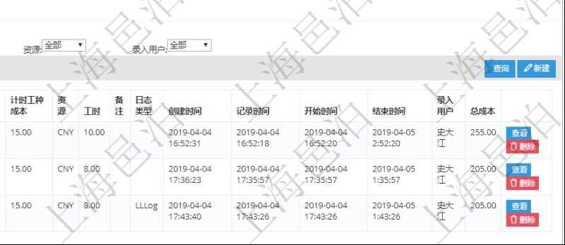 在項(xiàng)目管理軟件MES生產(chǎn)制造管理系統(tǒng)查詢加工工種維護(hù)信息時(shí)，還返回了關(guān)聯(lián)的加工執(zhí)行工種工人日志：加工執(zhí)行、序號(hào)、工種、工時(shí)調(diào)整比率、描述、工人、計(jì)件人力成本、計(jì)時(shí)人力成本、計(jì)件工種成本、計(jì)時(shí)工種成本、資源、貨幣單位、工時(shí)、備注、日志類型、創(chuàng)建時(shí)間、記錄時(shí)間、開(kāi)始時(shí)間、結(jié)束時(shí)間、錄入用戶、總成本。